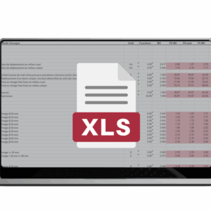 Bibliothèque de prix -Artisans & Entreprises- Format Excel