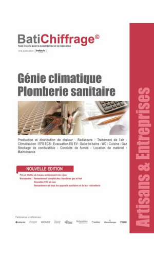 Exemple de recueil BatiChiffrage offert avec l’abonnement Recueil de prix genie climatique pour étudiants