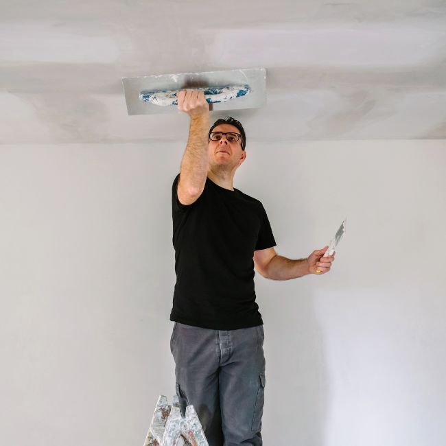 Plaquiste en chantier